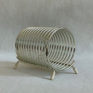 Vintage Footed Spiral Mail or Paper Organizer